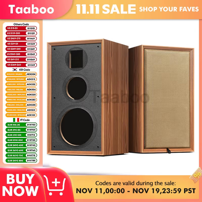 8 Inch Three-Way Labyrinth Speaker Empty Box Bookshelf Speaker Home Speaker DIY Hifi Audio Wooden Handmade Box Passive Speaker