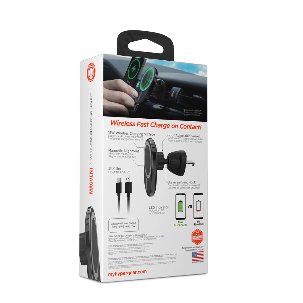 Hypergear Magvent Wireless Car Charging Mount for Iphone 13
