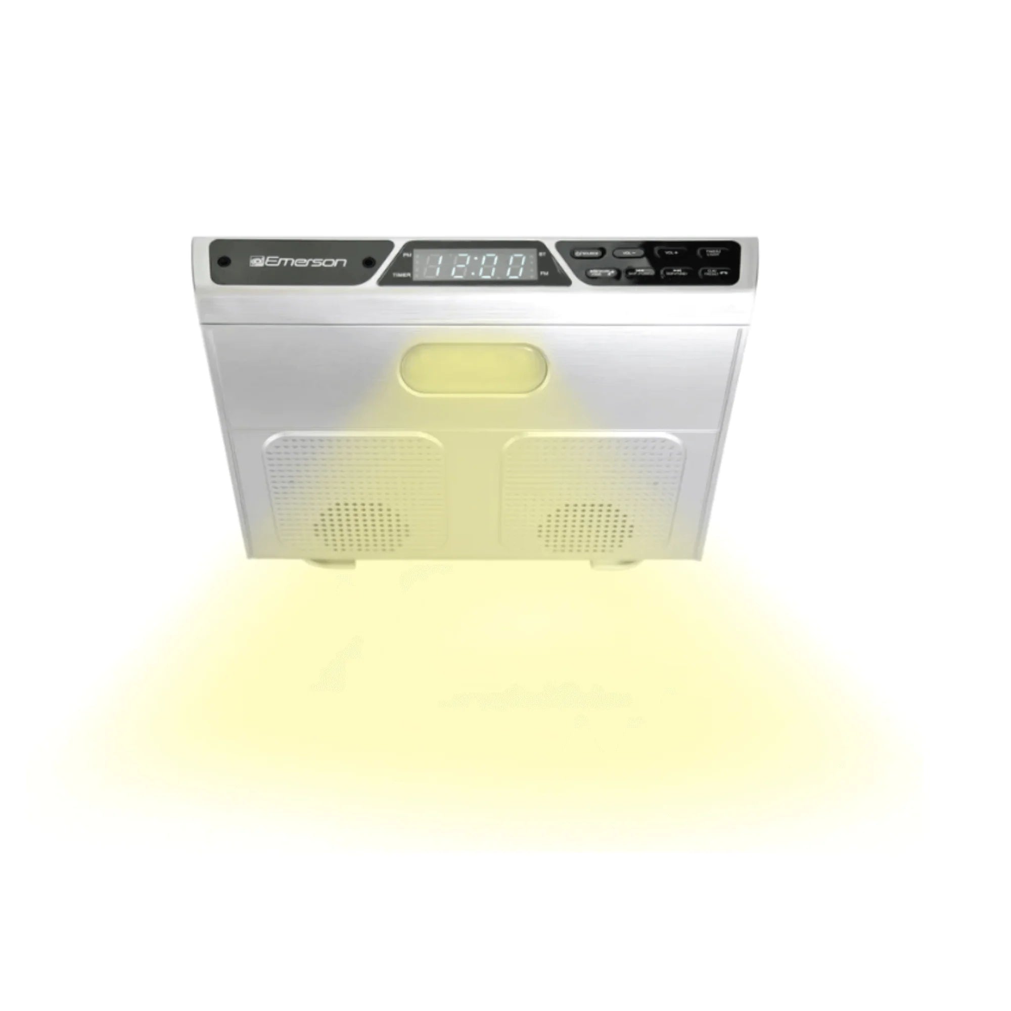 Emerson under Cabinet FM Radio W Bluetooth, Station Memory and Clock with Timer