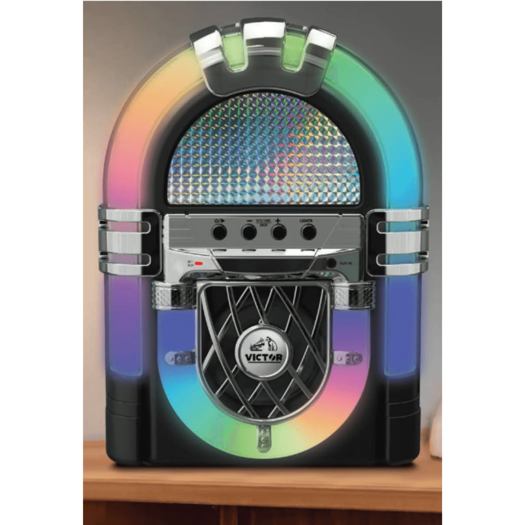 Victor BLVD Mini Bluetooth Jukebox with Multicolor LED Lighting