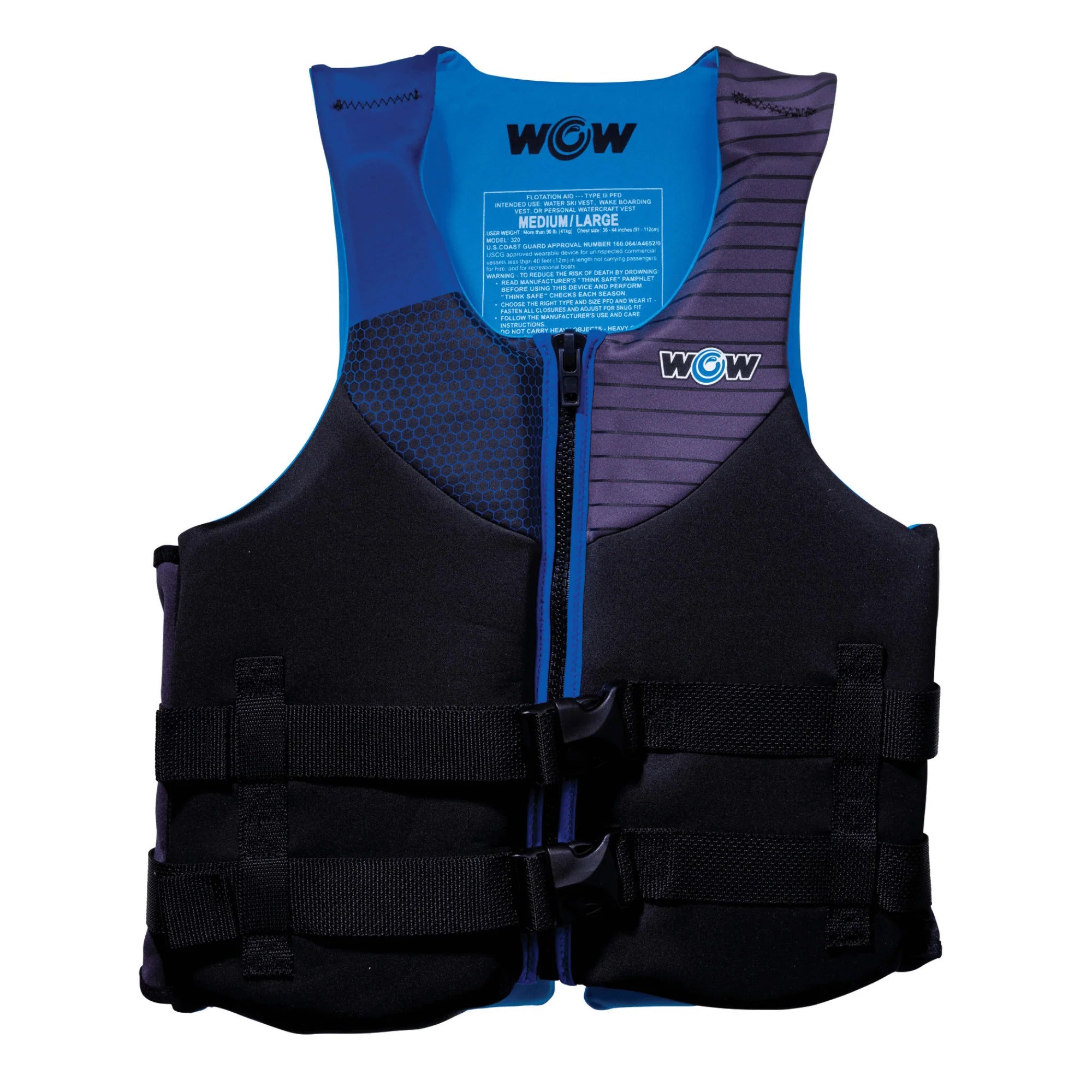 WOW Watersports Feel Good Dual Sized Evoprene PFD Personal Flotation Device