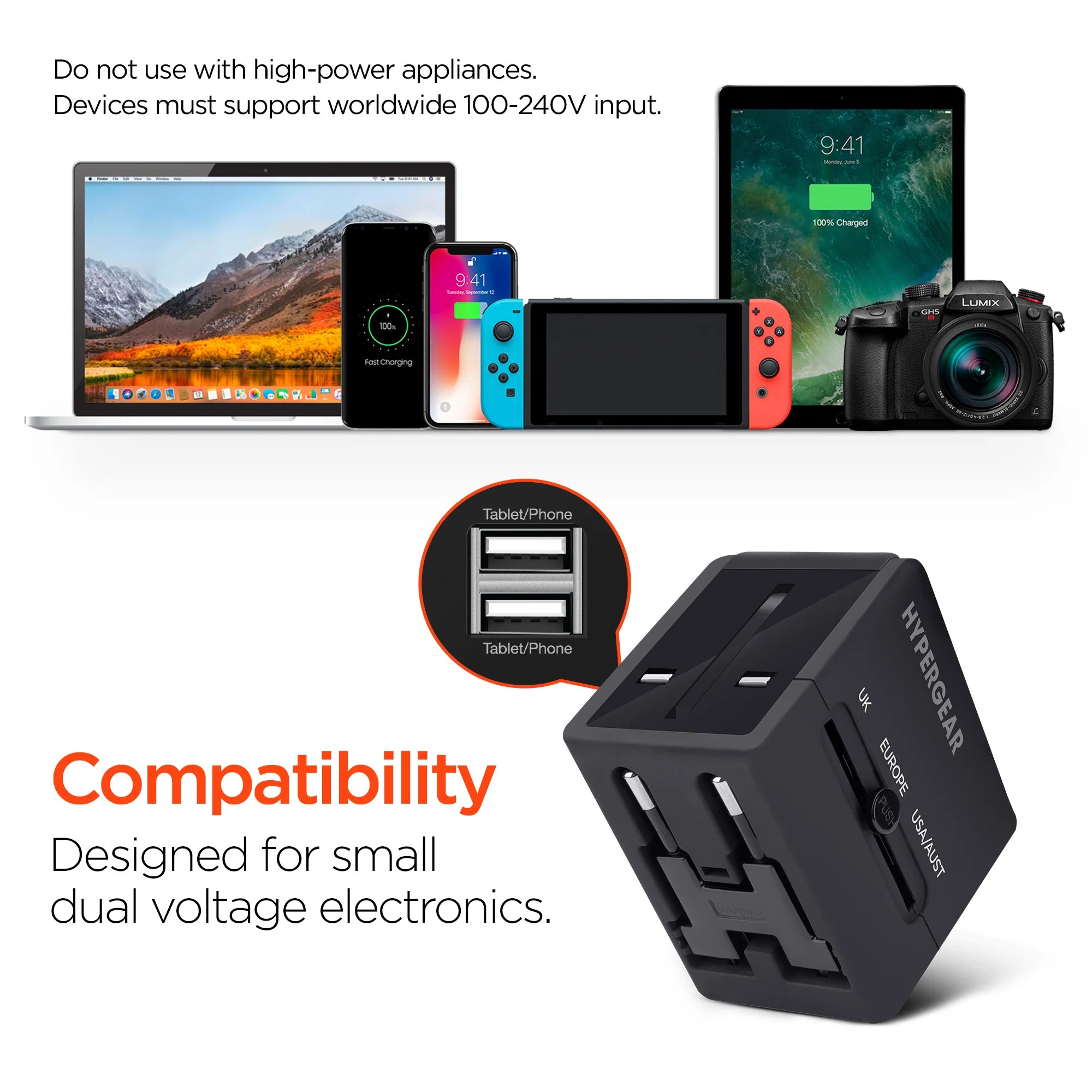 Hypergear All-In-One World Travel Adapter