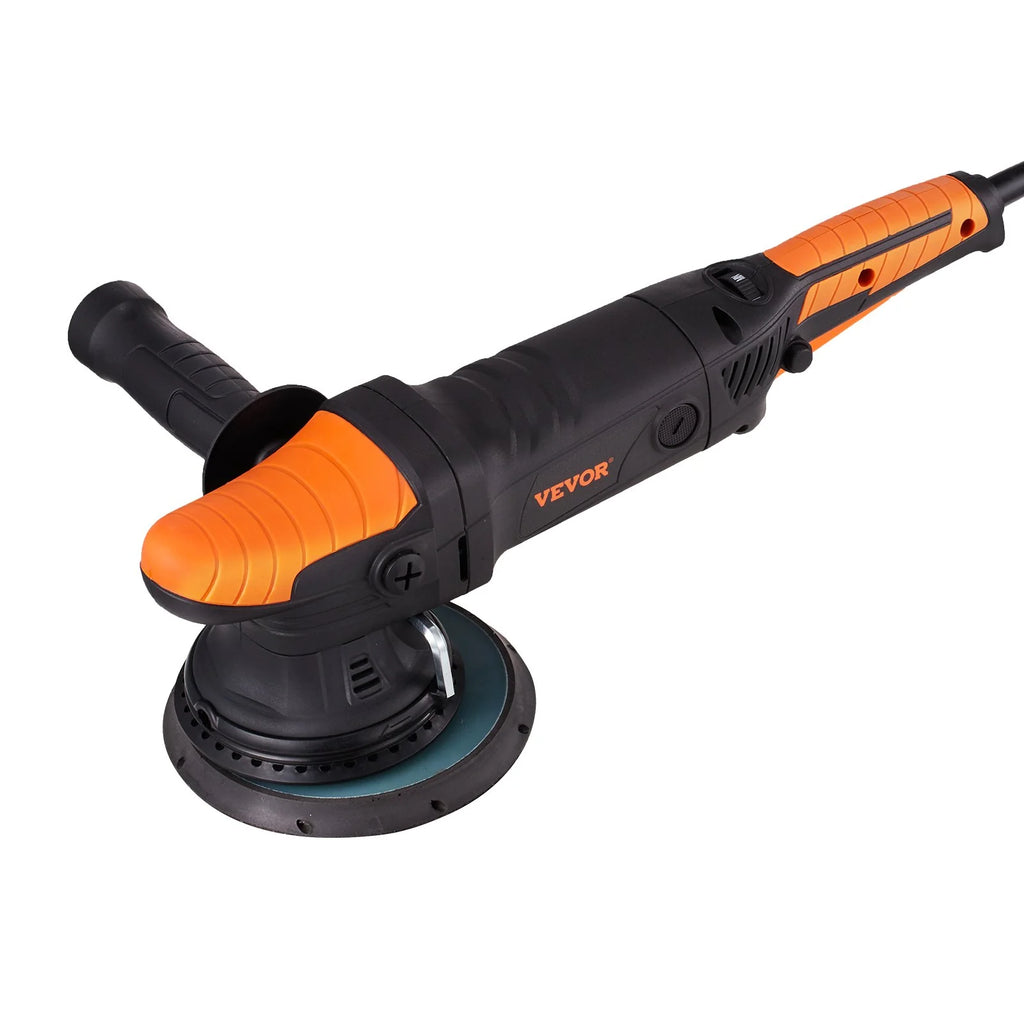 VEVOR Buffer Polisher, 6-Inch Random Orbital Polisher for Car Detailing, 6 Variable Speed 1900-4600RPM Dual Action Polisher Waxer Kit, with Detachable Handle for Car, Boat, Polishing, Waxing