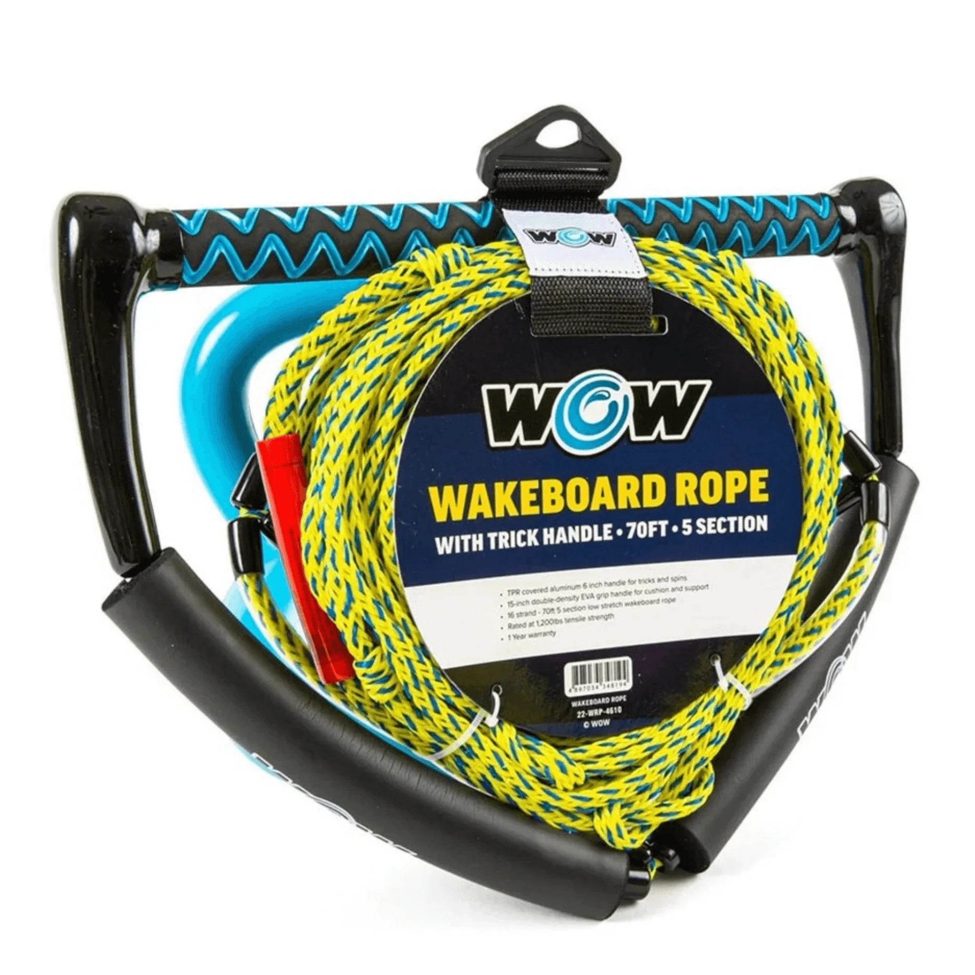 WOW Watersports 70Ft Wakeboard Rope with Trick Handle