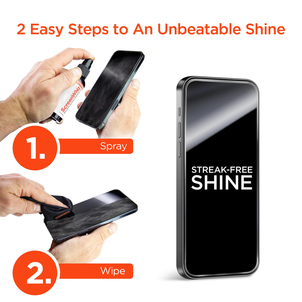 Hypergear Screenwhiz 3-In-1 Screen Cleaning Kit W Cloth & Solution