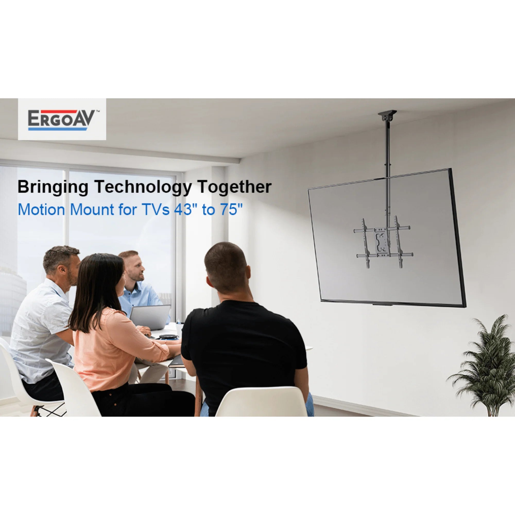 Ergoav Ceiling Mount for Tvs 43" to 75"
