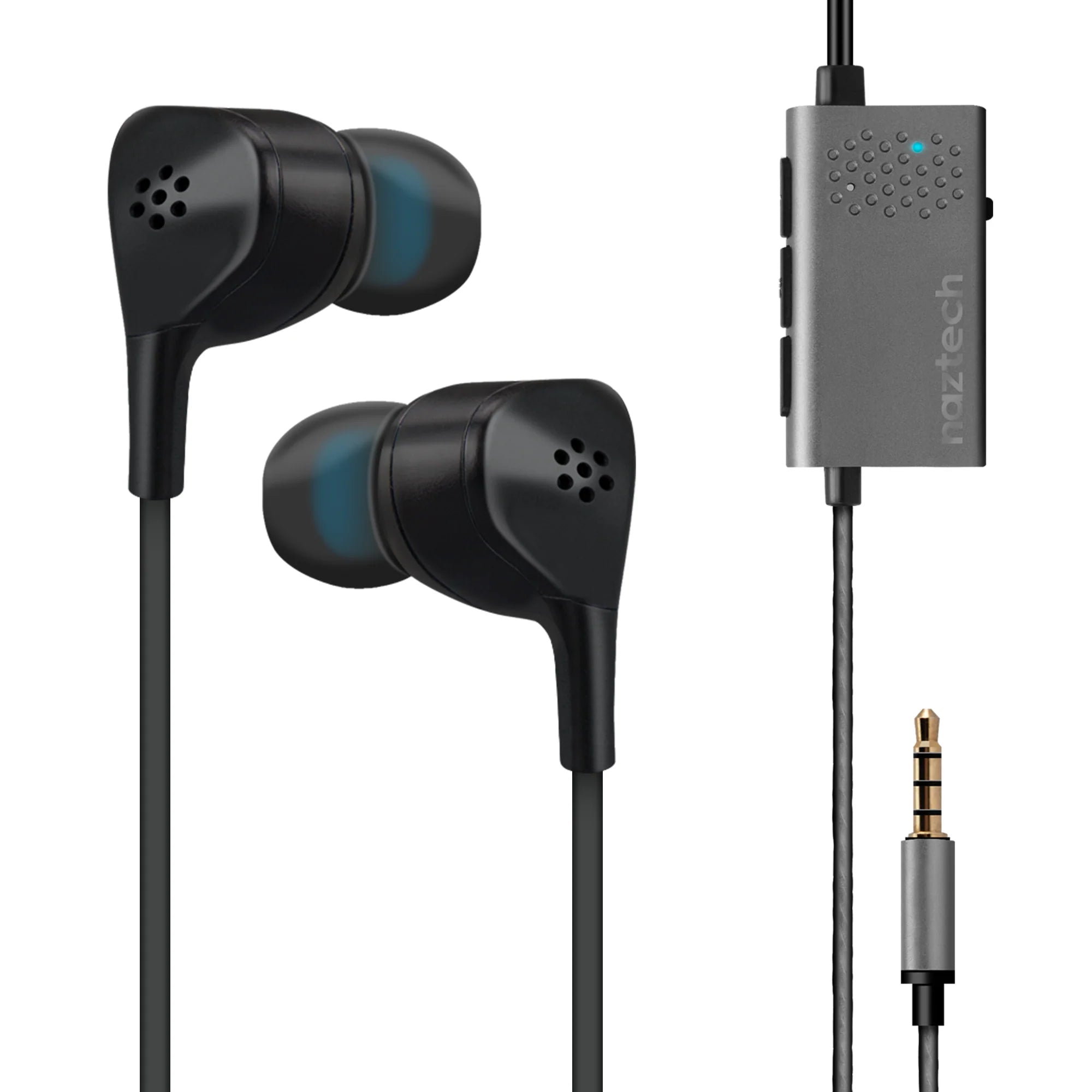 Naztech X1ANC Active Noise Cancelling Earphones 3.5Mm Black (14509-HYP)