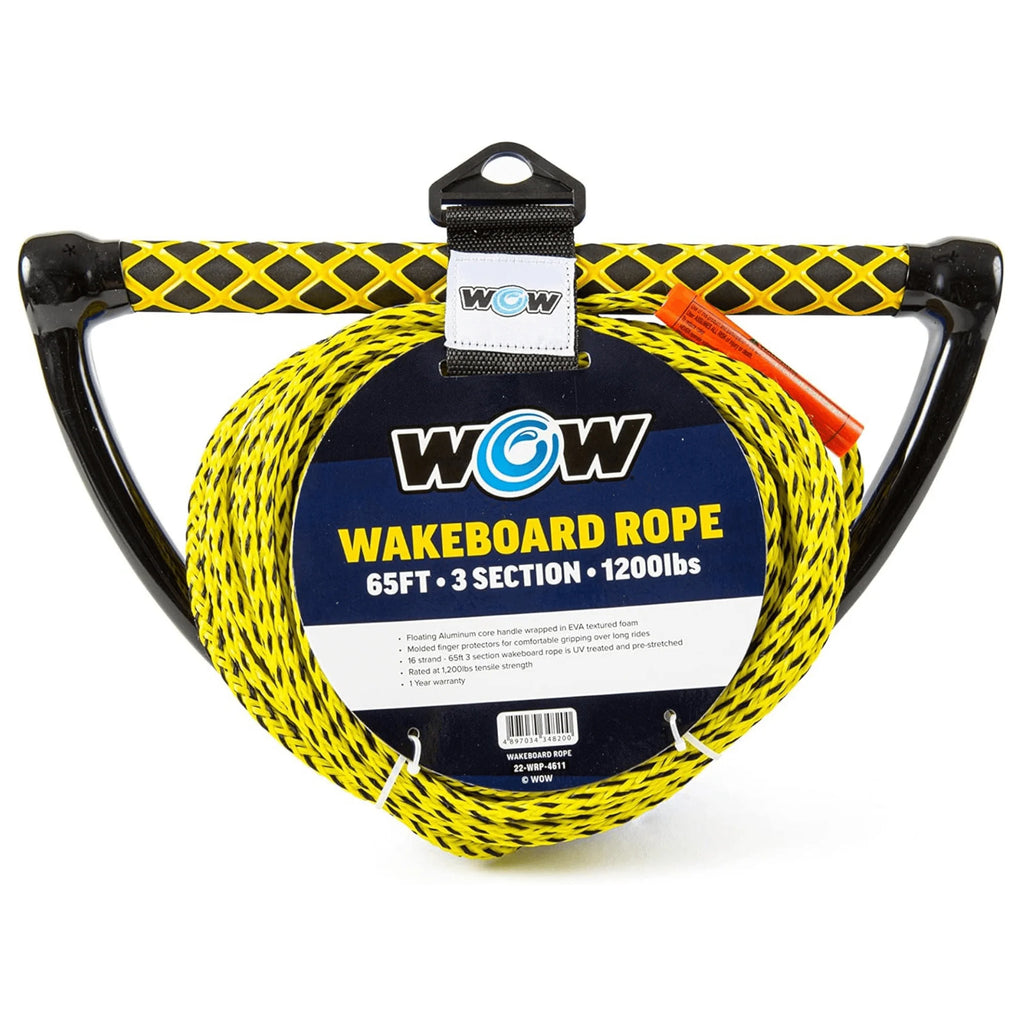 WOW Watersports 65Ft 3-Section Wakeboard Rope