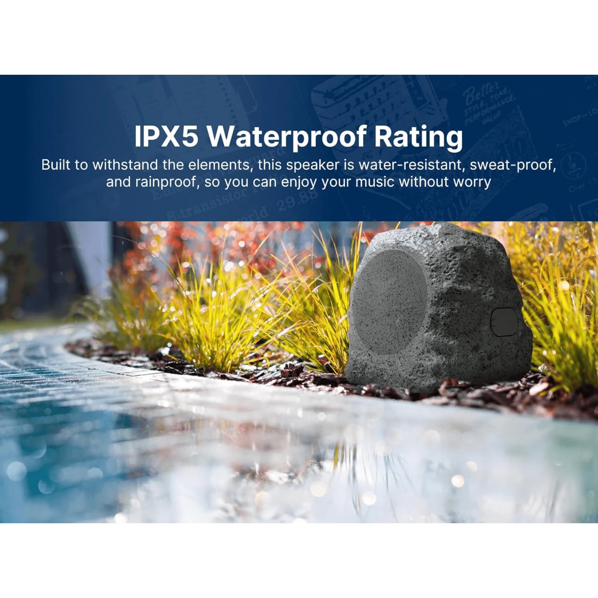 Emerson Rock Party Solar Bluetooth Speaker