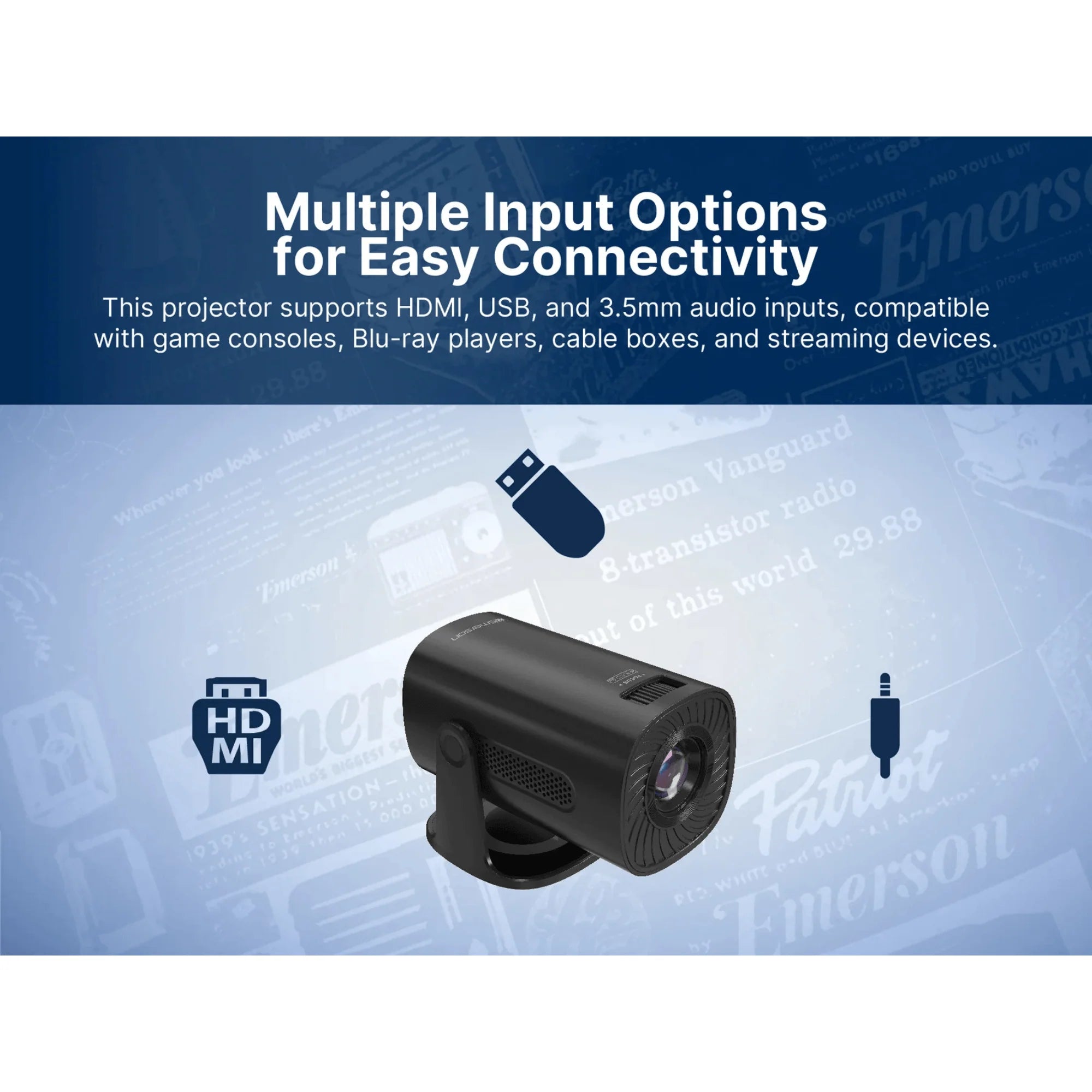 Emerson 120" Home Theater LCD Projector