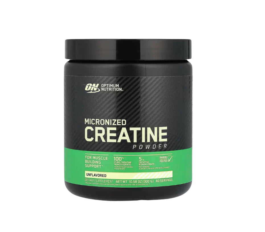 Optimum Nutrition Micronized Creatine Monohydrate Powder, Unflavored, 60 Servings, 300 Grams
