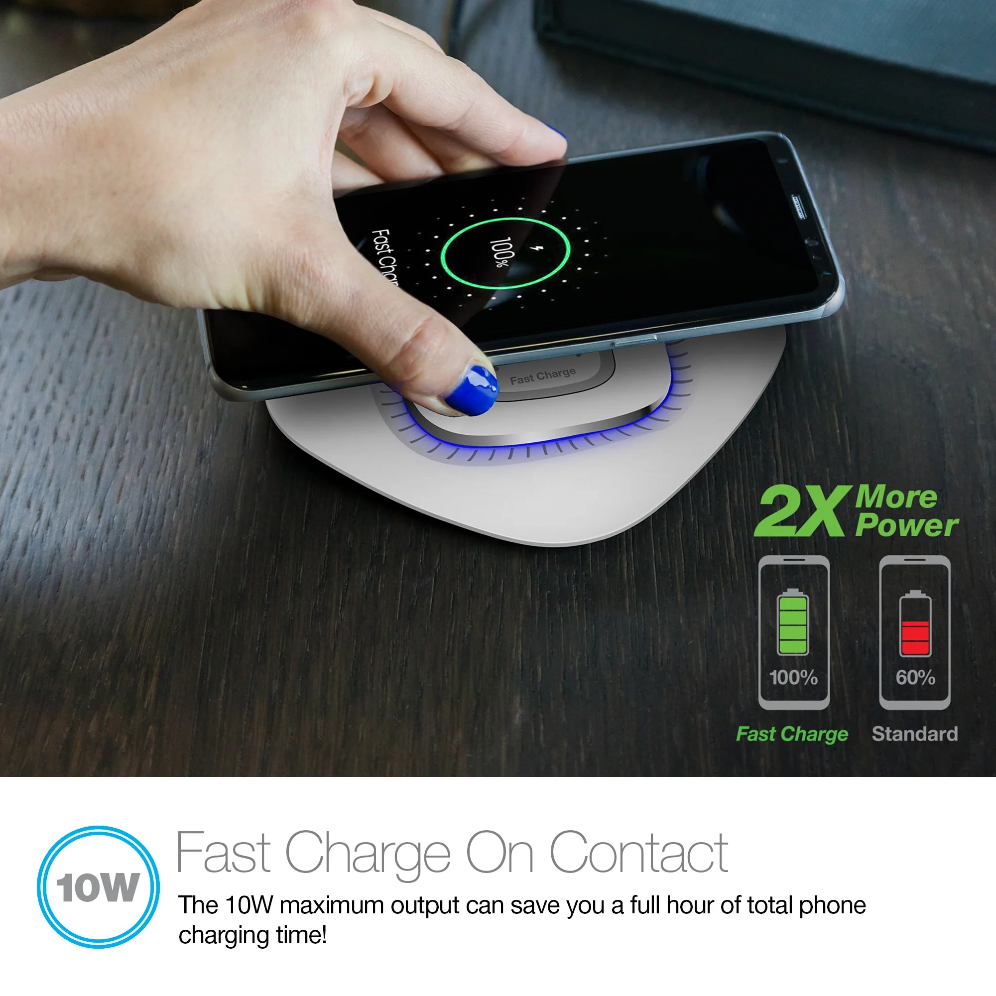 Naztech Power Pad Qi Wireless Fast Charger