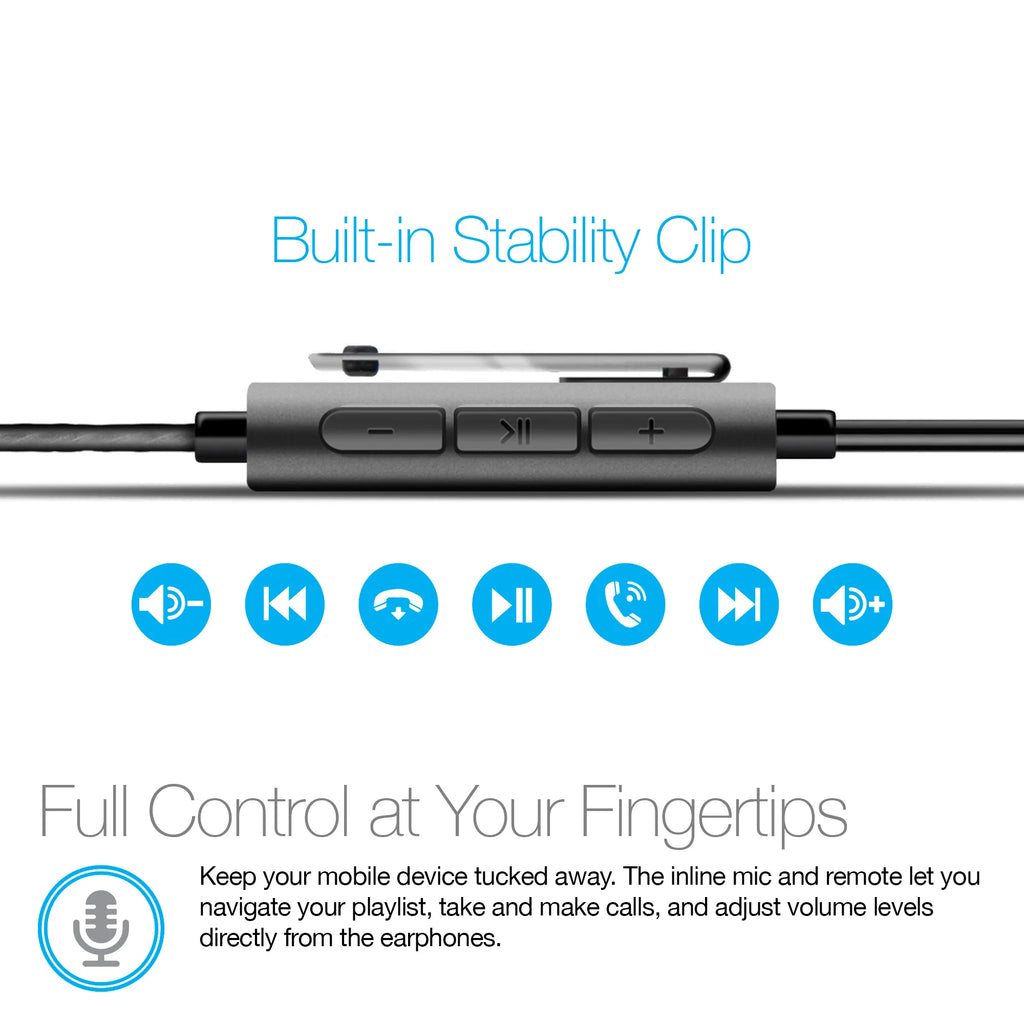 Naztech X1ANC Active Noise Cancelling Earphones 3.5Mm Black (14509-HYP)