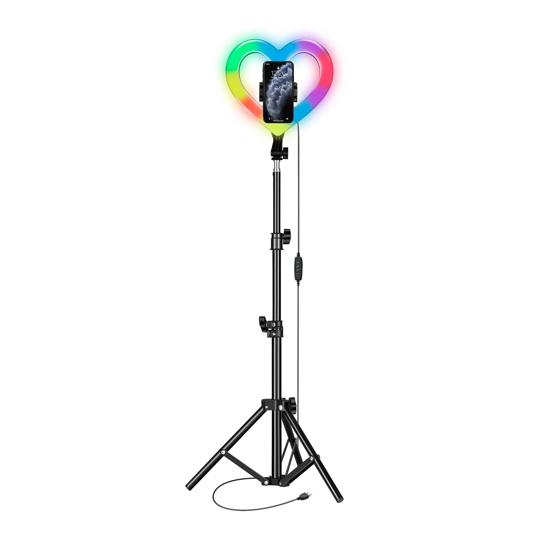 Supersonic PRO Live Stream 10” Heart Ring Light with RGB (SC-2330RGB)