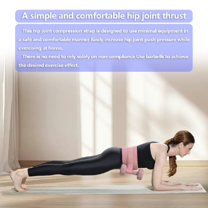 Thrust Belt – for Dumbbells, Kettlebells, and Plates – Slip-Resistant Padding for Hip Protection – Perfect for Gym, Home, and On-The-Go Workouts