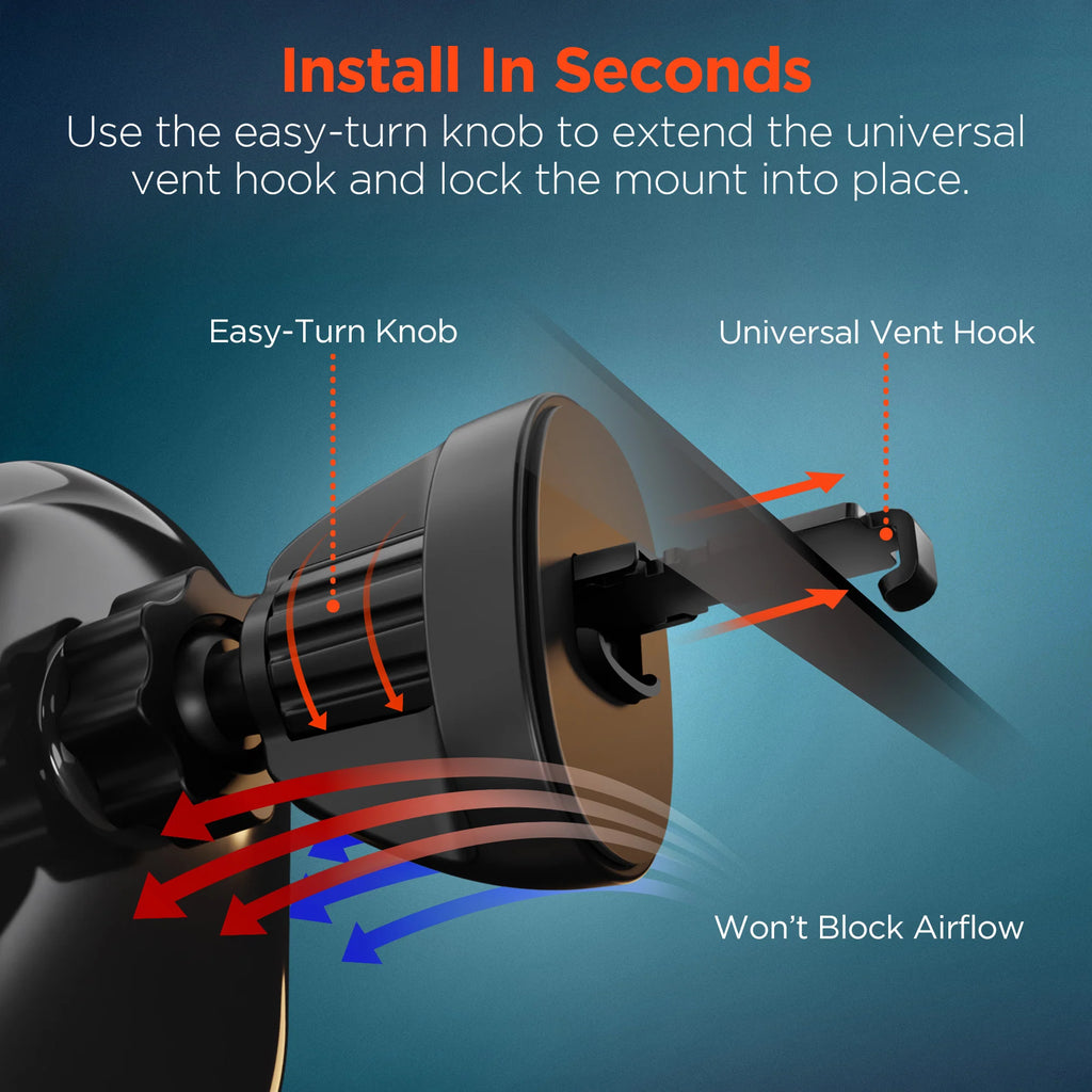 Hypergear Magvent Wireless Car Charging Mount for Iphone 13