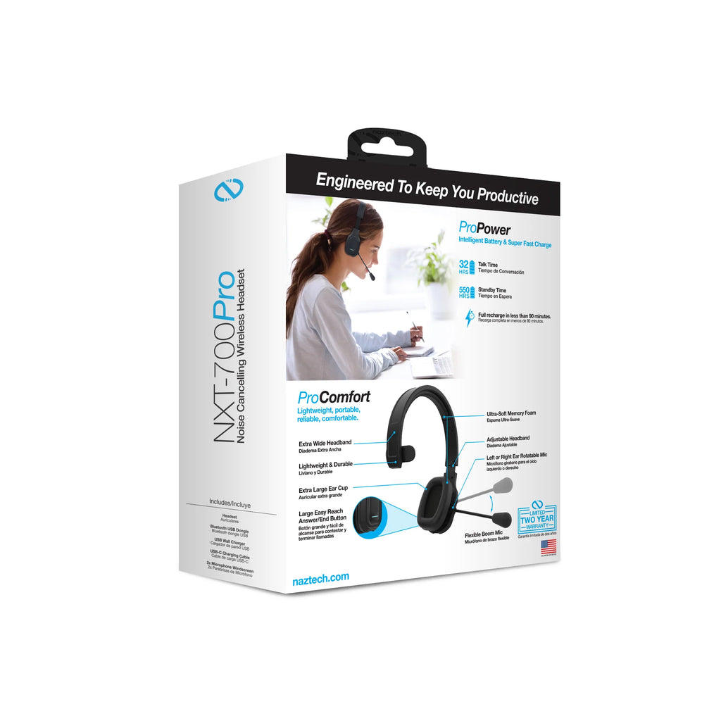 Naztech NXT-700 Xtreme Noise Cancelling Headset for Home Use