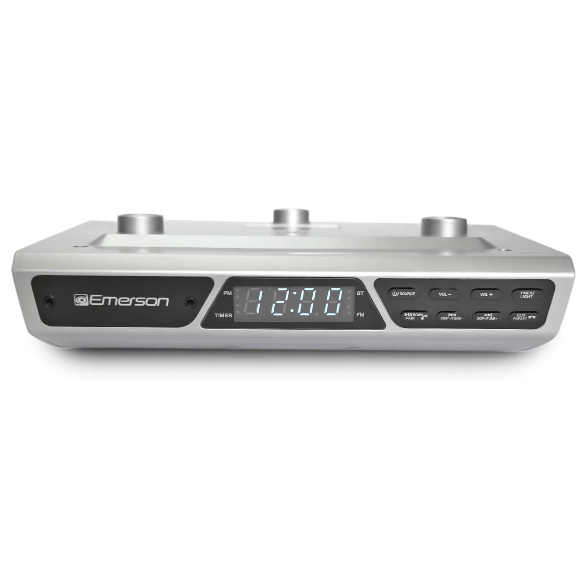 Emerson under Cabinet FM Radio W Bluetooth, Station Memory and Clock with Timer