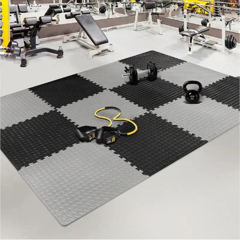 Puzzle Exercise Mat ½ In, EVA Interlocking Foam Floor Tiles for Home Gym, Mat for Home Workout Equipment, Floor Padding for Kids