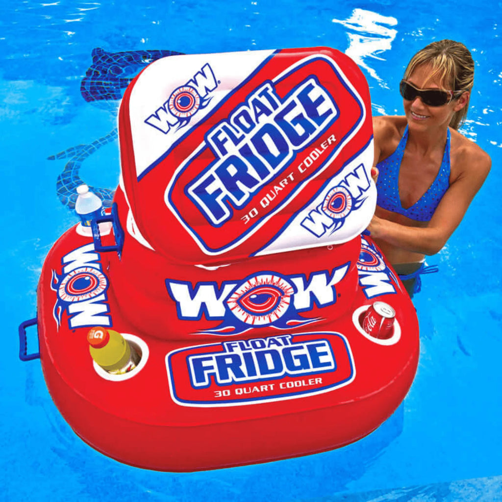 WOW Watersports Float Fridge 30 Can Capacity Inflatable Cooler