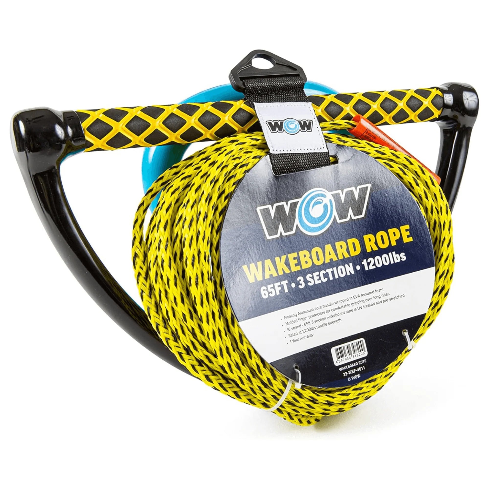 WOW Watersports 65Ft 3-Section Wakeboard Rope