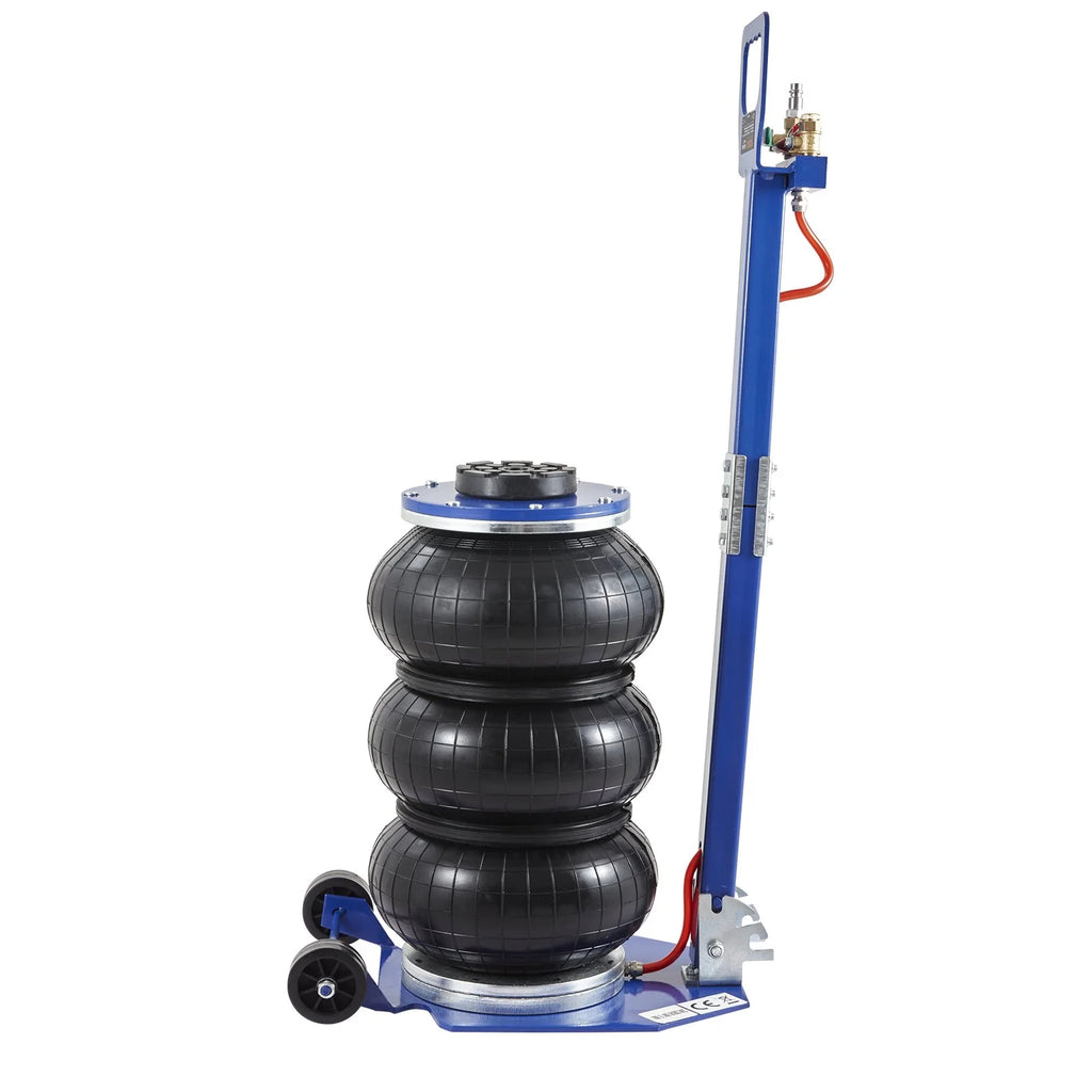 VEVOR Air Jack, 3 Ton/6600 Lbs Triple Bag Air Jack, Airbag Jack with Six Steel Pipes, Lift up to 17.7, 3-5 S Fast Lifting Pneumatic Jack, with Adjustable Long Handles for Cars, Garages, Repair (Blue)