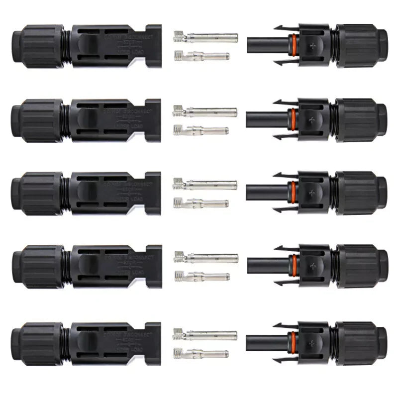 10/20/50/100/200 Pairs Male Female Solar Cable Connectors for DIY Solar Panel US