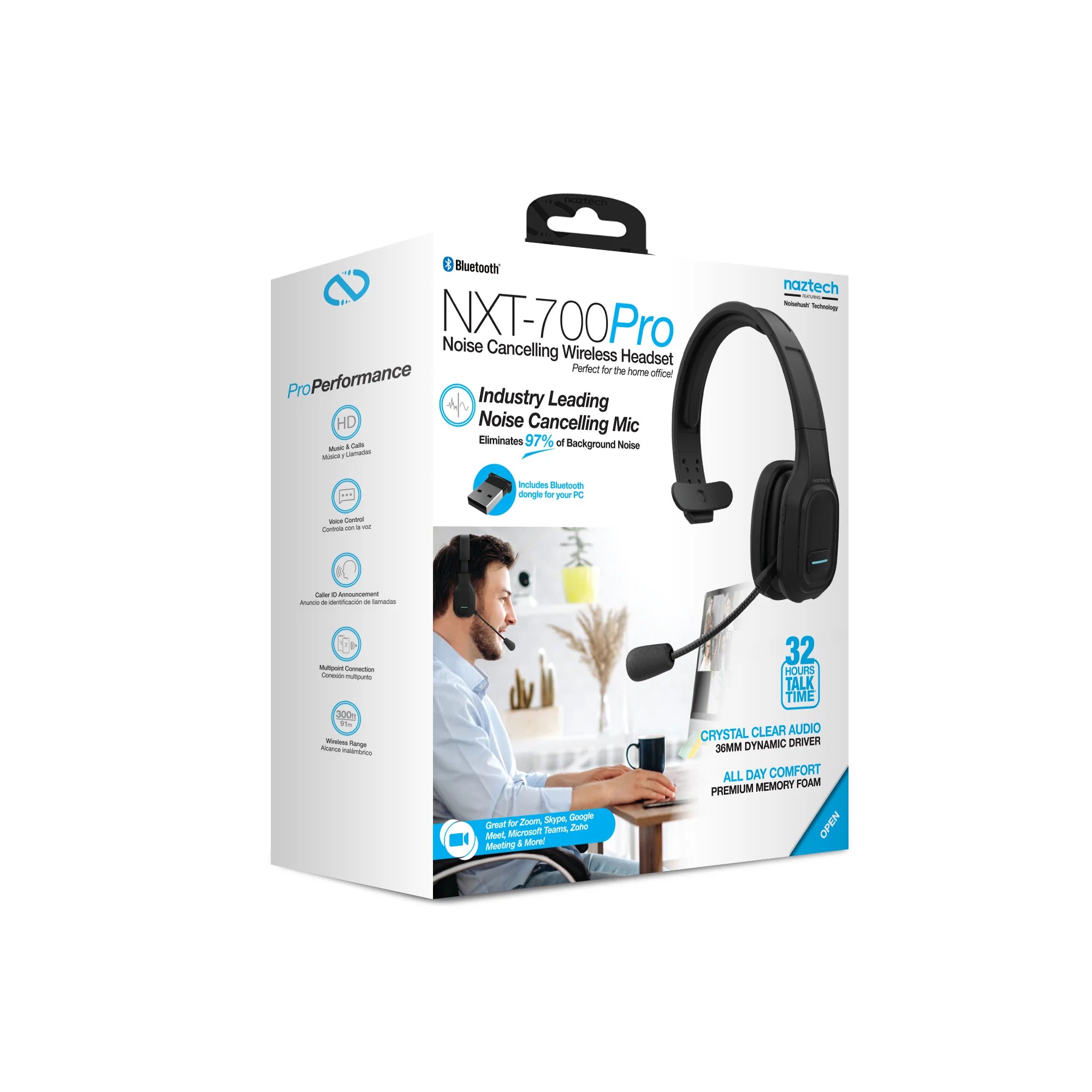 Naztech NXT-700 Xtreme Noise Cancelling Headset for Home Use