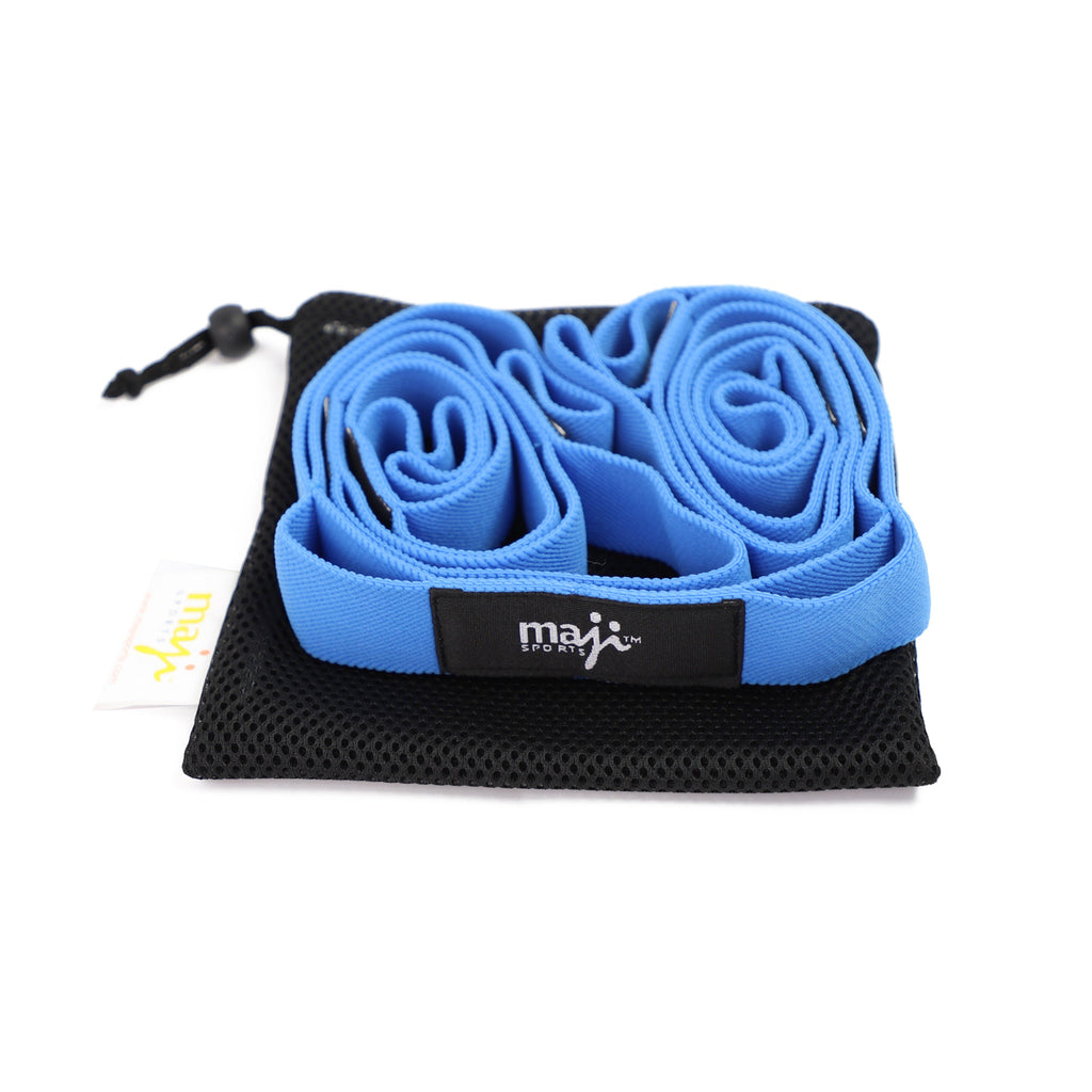 Maji Sports Elastic Yoga Straps with 10 Loops