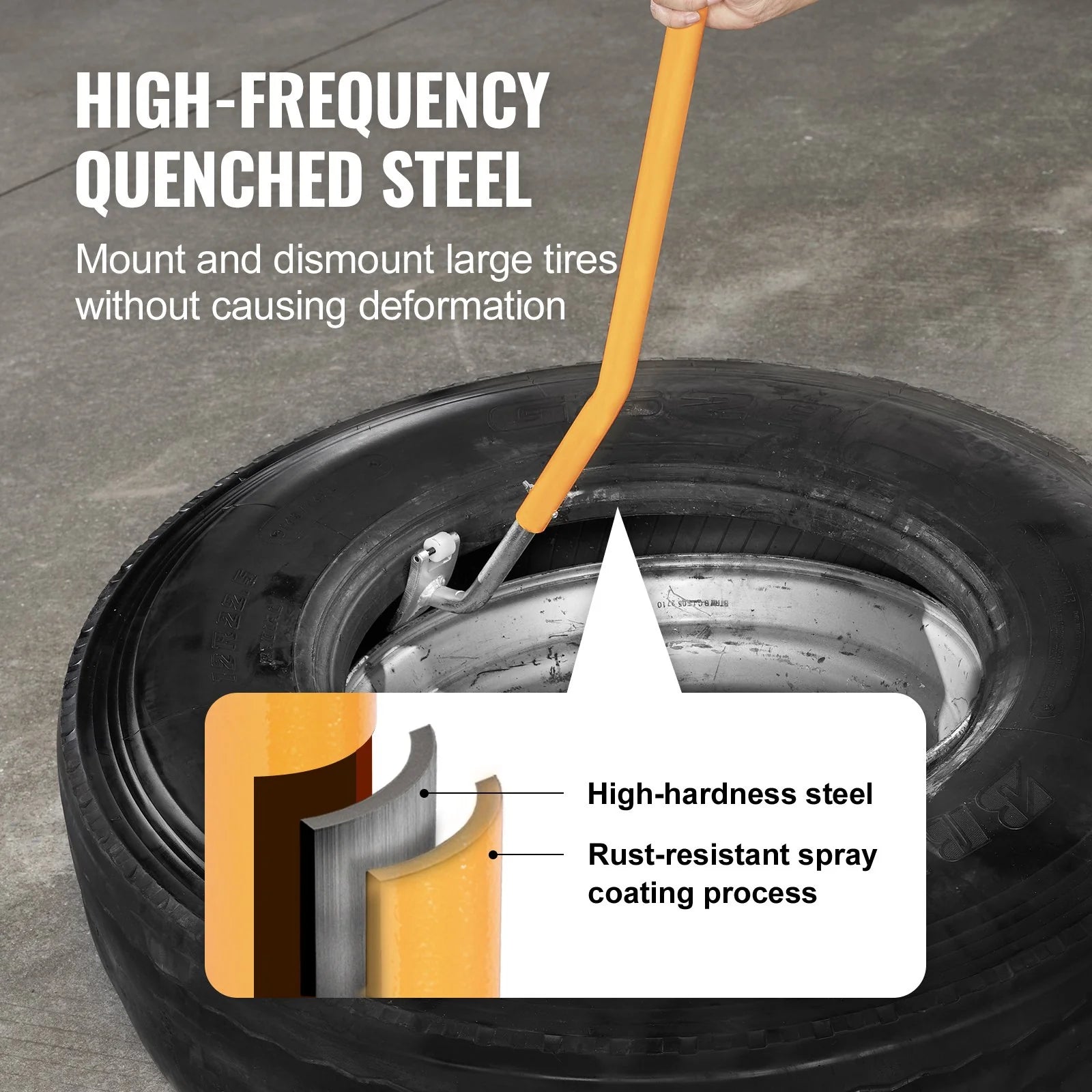 VEVOR Truck Tire Changer Mount Demount 22.5-24.5 in Radial Bias Ply/Tubeless Tire